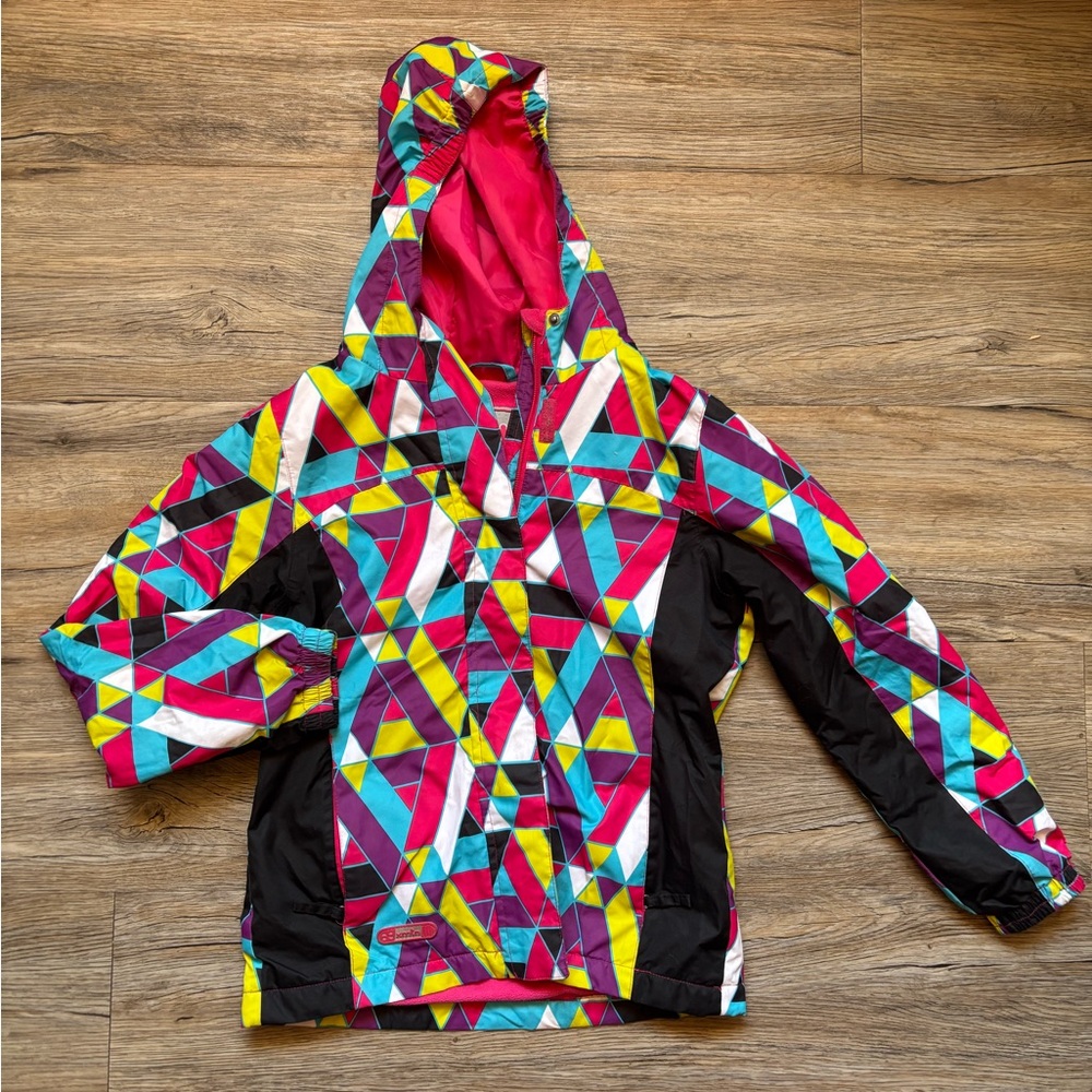 Girls / XMTN / Colorful Geometric Hooded Jacket